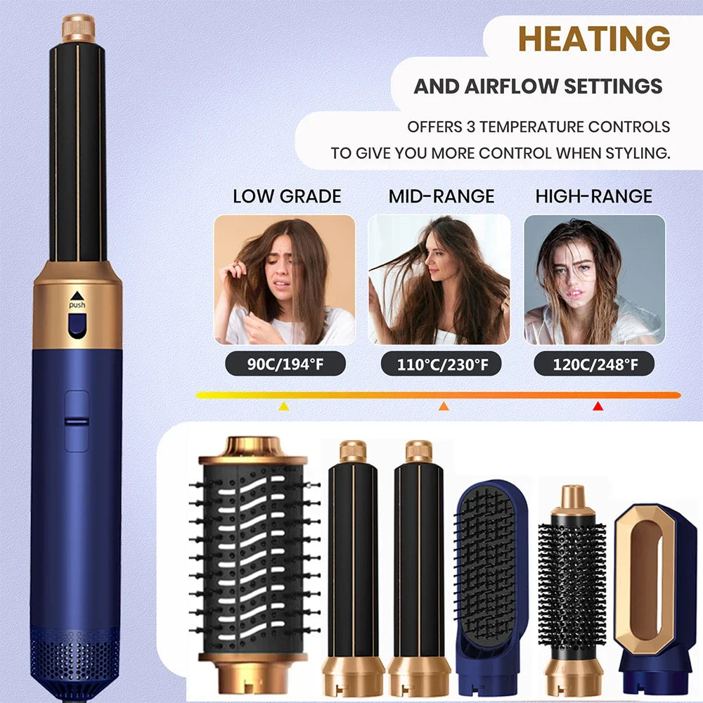 6 in 1 Hair Dryer Brush Hot Comb Set Professional Curling Iron Hair Straightener Styling Tool For Dyson Airwrap Hair Dryer