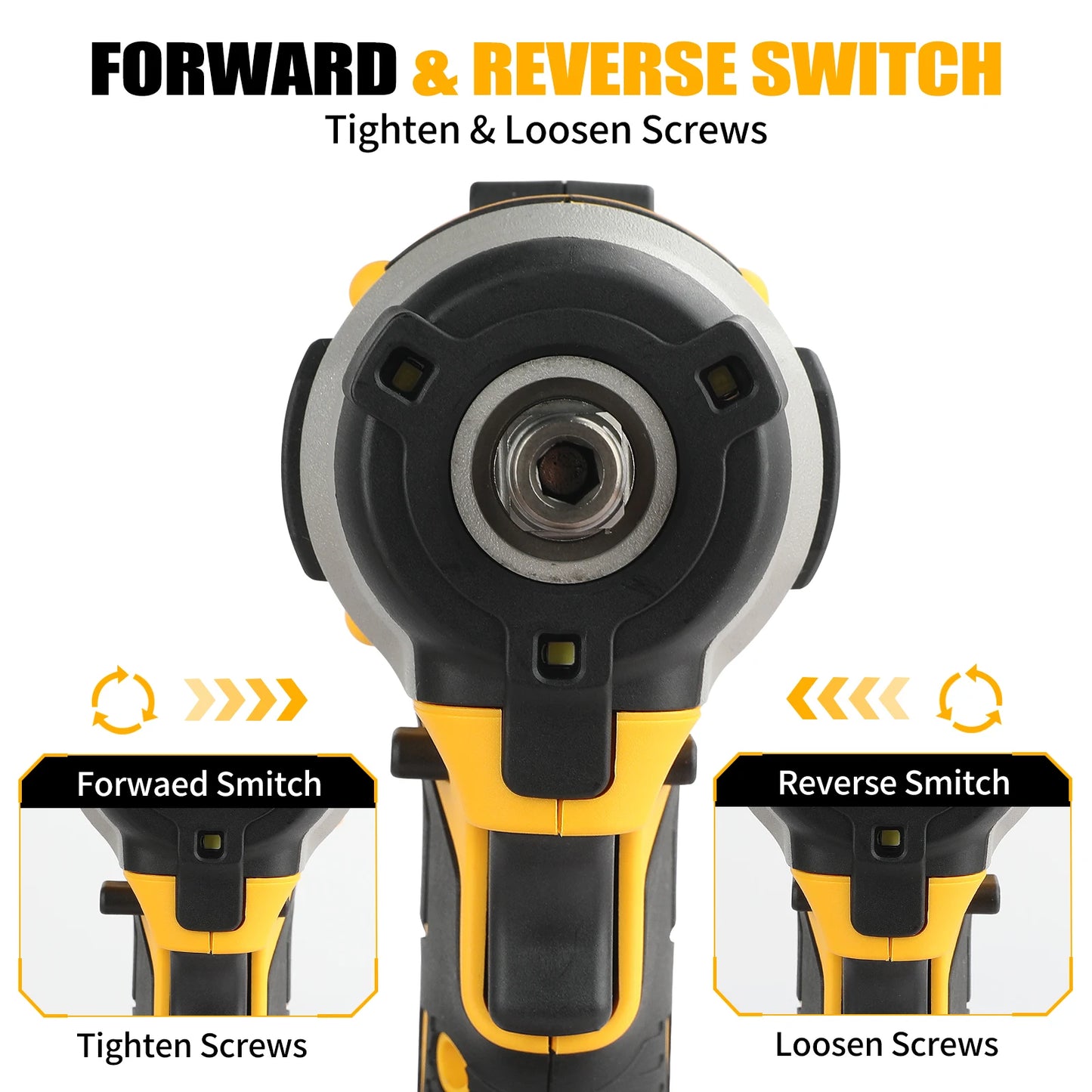 Dewalt DCF850 Rechargeable Cordless 20V Cordless Impact Wrench, Lithium Electric Battery, Power Tools, Original Large Torque