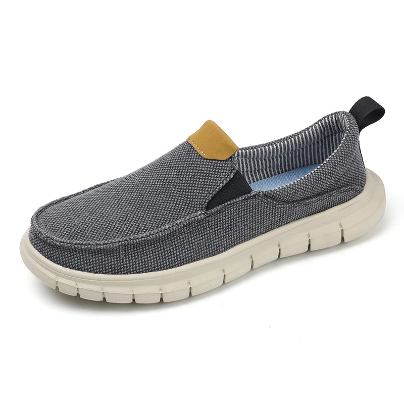 Fashion Men Driving Shoes Summer Canvas Shoes Breathable Comfortable Outdoor Slip On Walking Sneakers Classic Loafers For Men
