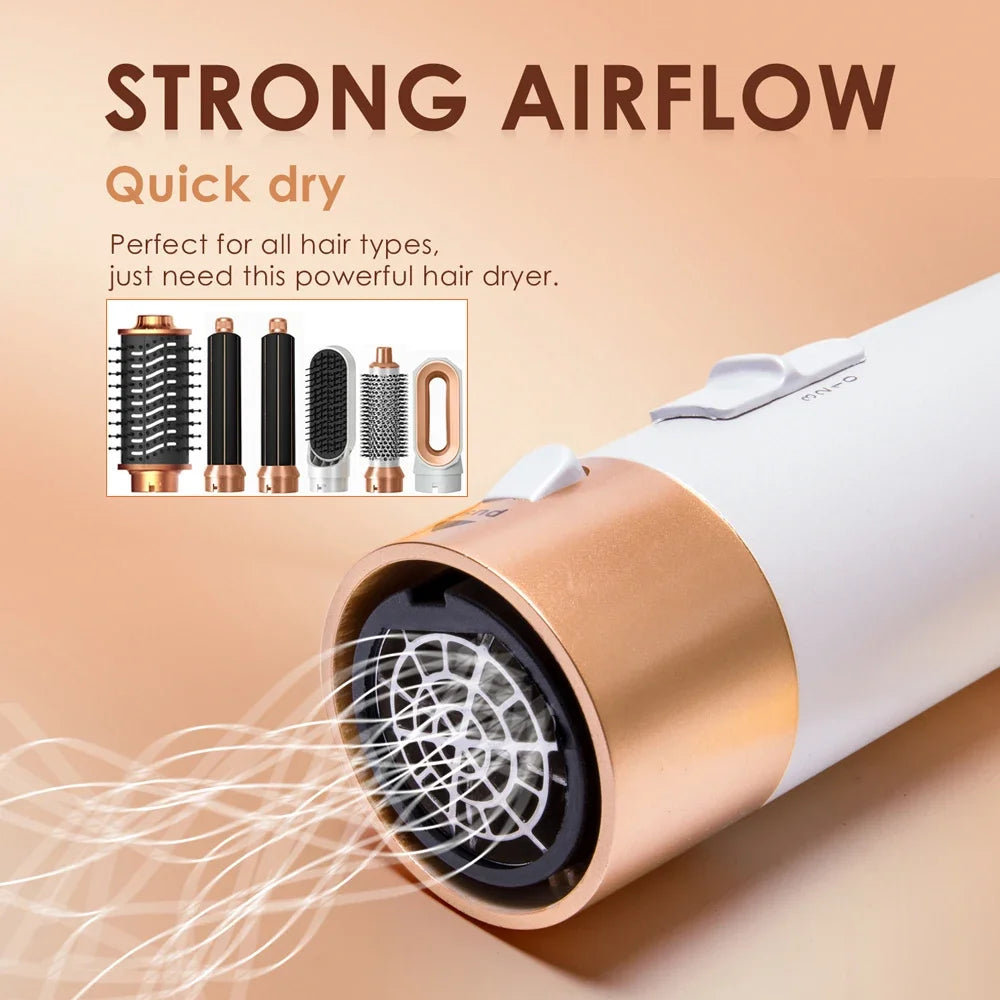 6 in 1 Hair Dryer Brush Hot Comb Set Professional Curling Iron Hair Straightener Styling Tool For Dyson Airwrap Hair Dryer