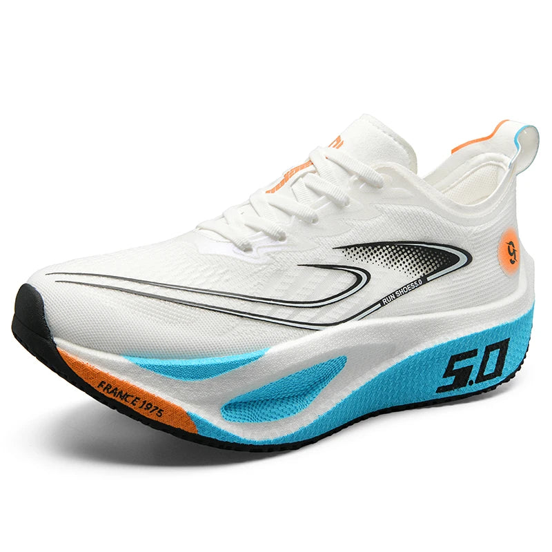 New Full-Length Carbon Plate Running Shoes for Men in Summer Mesh Breathable Professional Sports Shoes for Wiping with Sound and Really Explosive Running Shoes