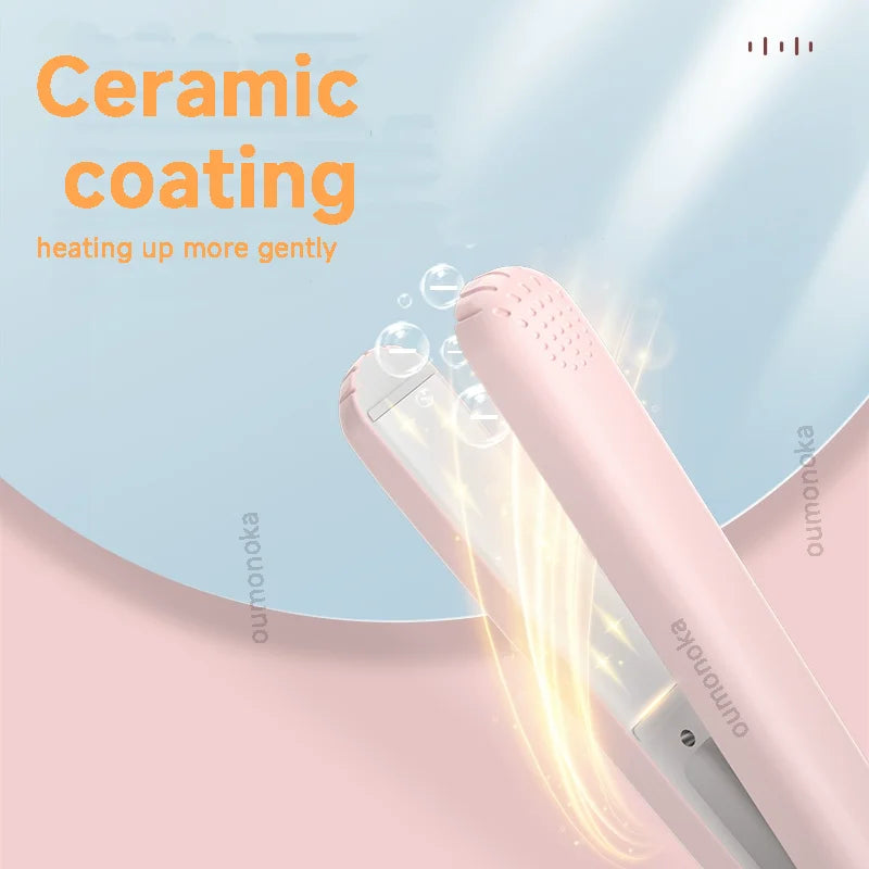 3-in-1 PTC Hair Straightener Styling Appliances Hot Combs Tools Heated Flat Iron Beard Styler Professional Brush Curling Iron