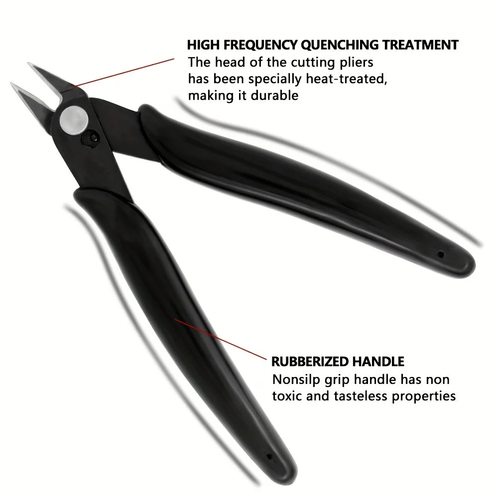 2Pcs Mini Nose Cutting Plier Electrical Wire Cable Cutter Metal Side Snips Flush Pliers Convenient Durable Tool