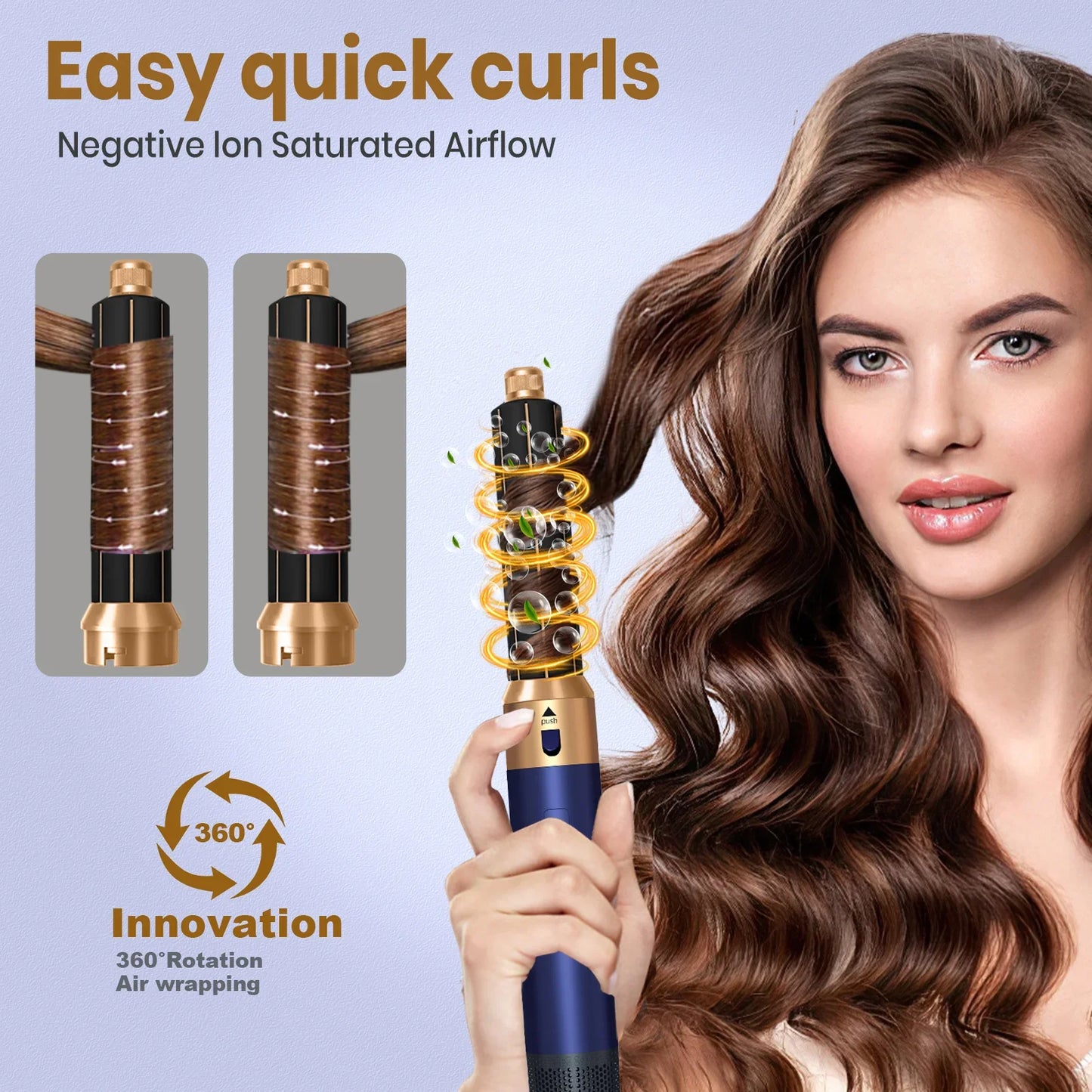 6 in 1 Hair Dryer Brush Hot Comb Set Professional Curling Iron Hair Straightener Styling Tool For Dyson Airwrap Hair Dryer