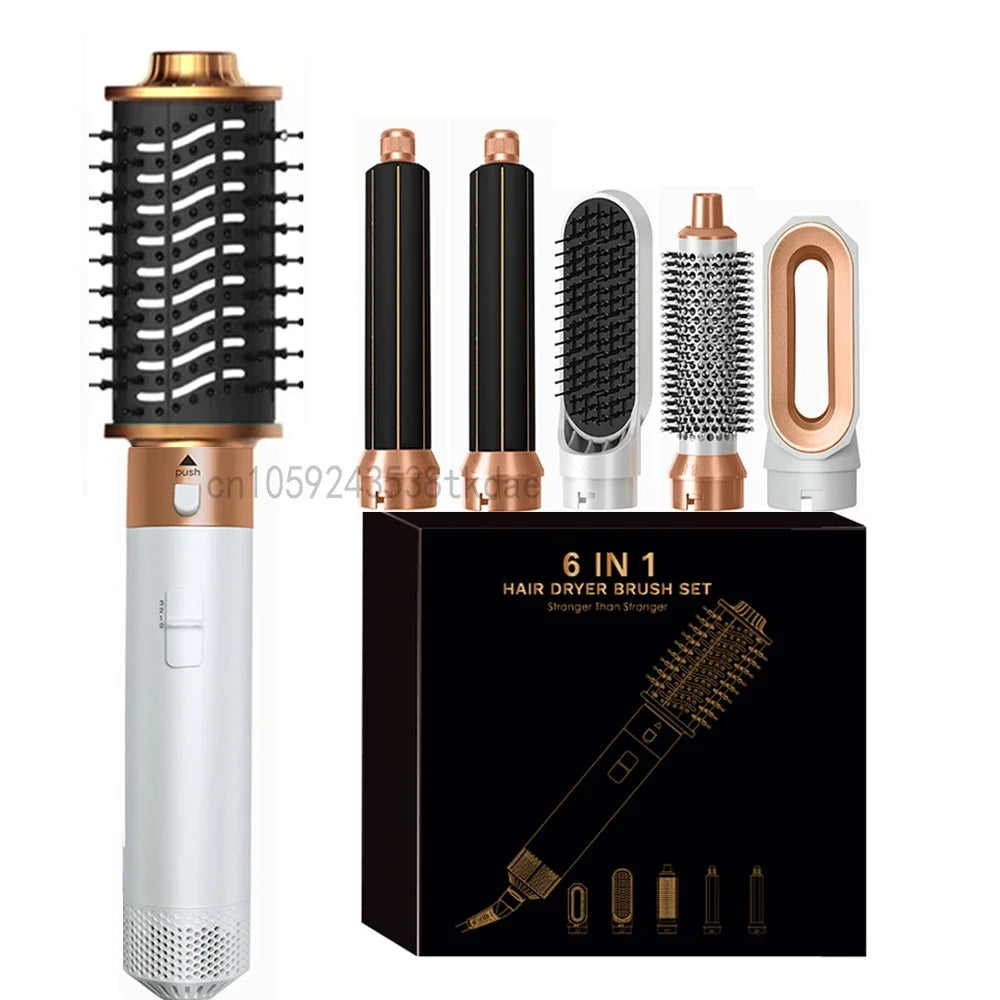 6 in 1 Hair Dryer Brush Hot Comb Set Professional Curling Iron Hair Straightener Styling Tool For Dyson Airwrap Hair Dryer