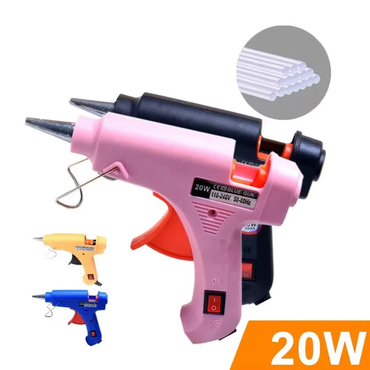 Hot Sell DIZAINLIFE 20W EU Hot Melt Glue Gun 7mm Glue Sticks DIY Mini Electric Heat Temperature Repair Tool Industrial Thermo