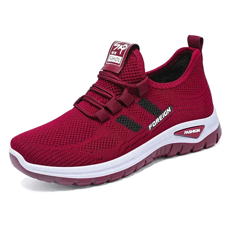 2025 Spring Fashion Women's Shoes High quality Anti slip and Wear resistant Sports Shoes Mesh Breathable Walking Shoes Designer